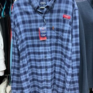 Chaps Navy Checkered Men's Shirt